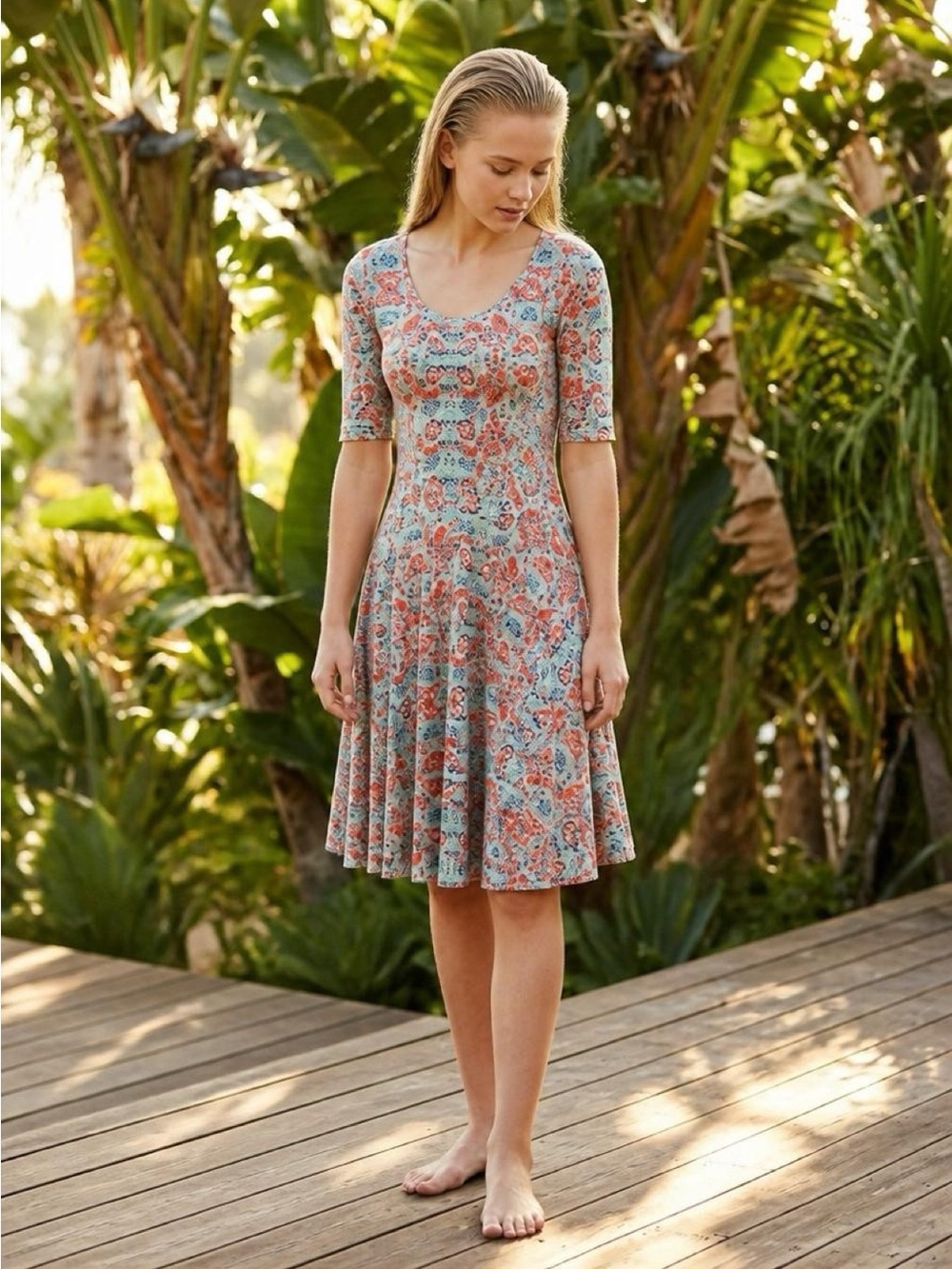 NWT M swing dress, Nicole from LuLaRoe, knee length dress